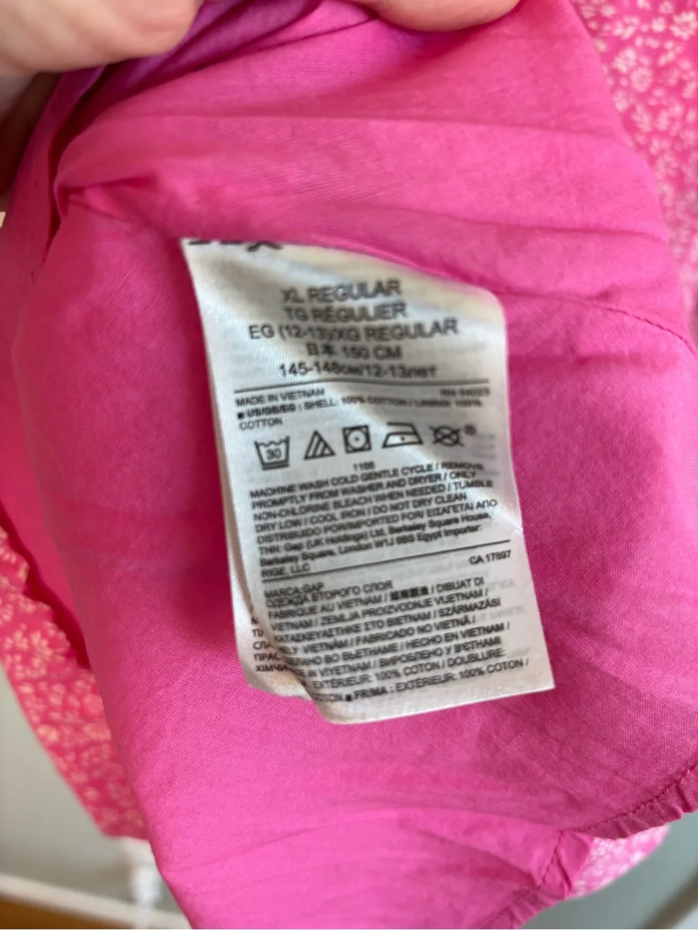 Bundle 2/$30! GAP Pink Floral Cap-Sleeve Fit-and-Flare Dress XL 12-14 Cotton